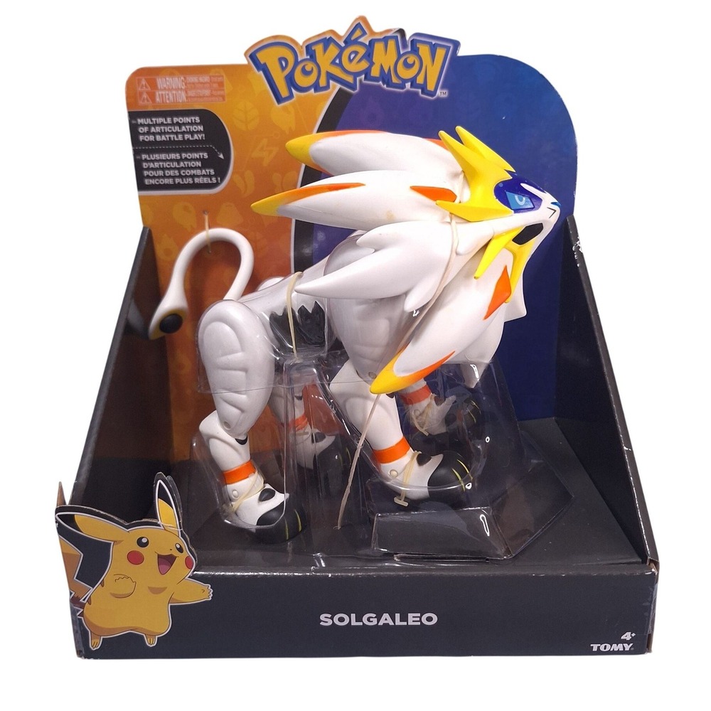 TOMY Pokemon Solgaleo 9" XL Action Figure 15 Points Articulation Sun & Moon Rare
